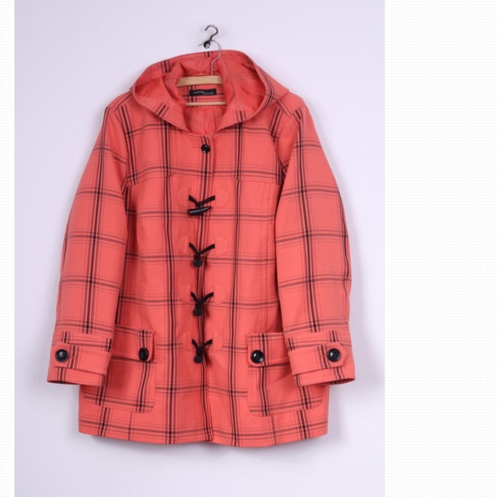 Wardrobe‎ Essentials Coral Hooded Horn Buttons coat